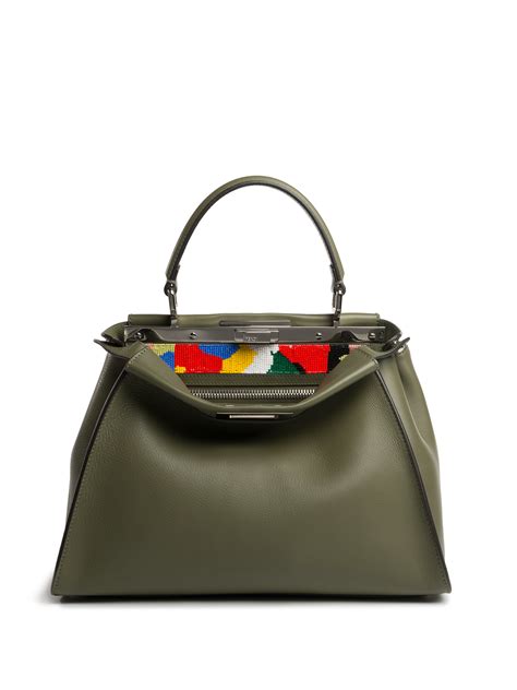 fendi peekaboo dark green|Fendi peekaboo bag.